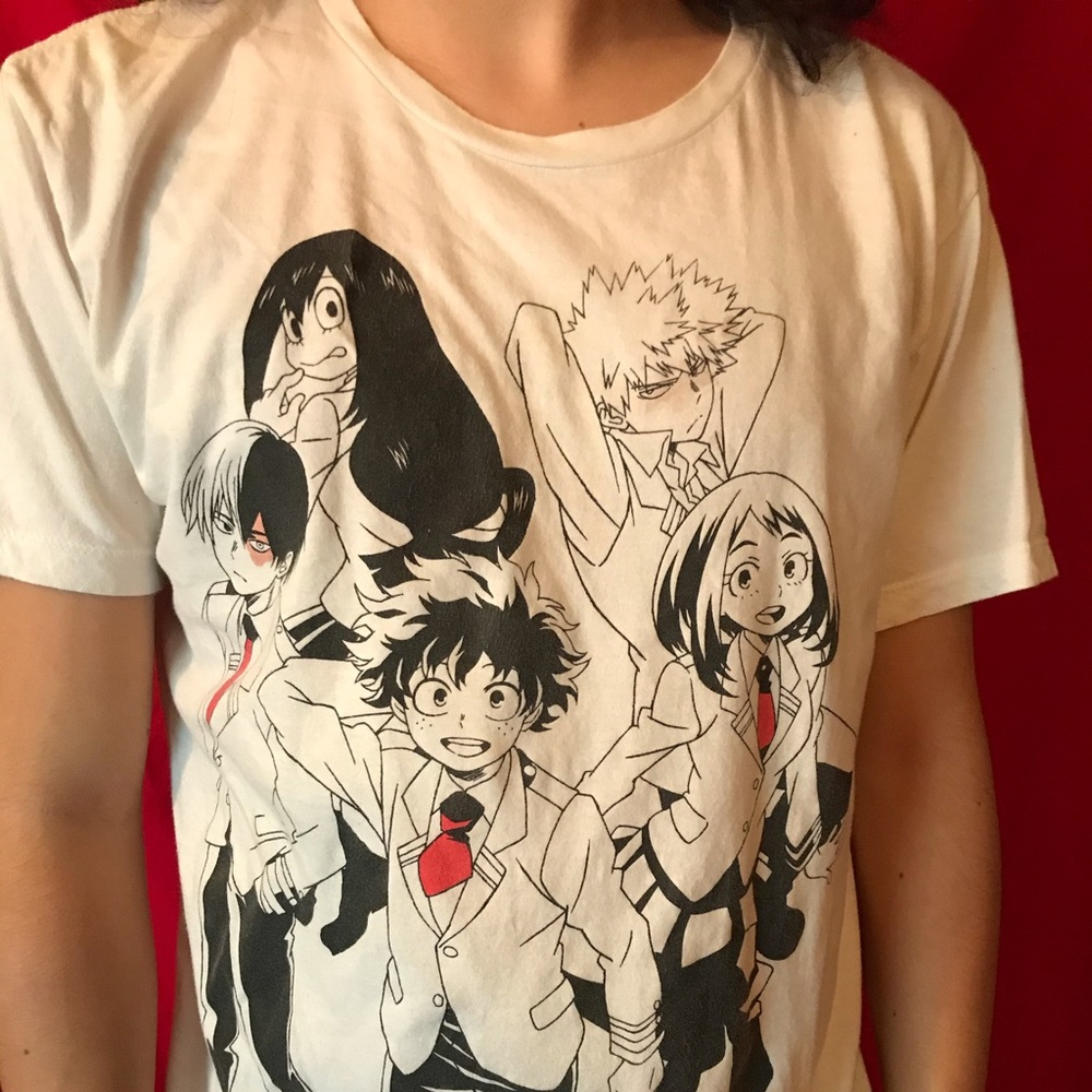 My Hero Academia t-shirt.